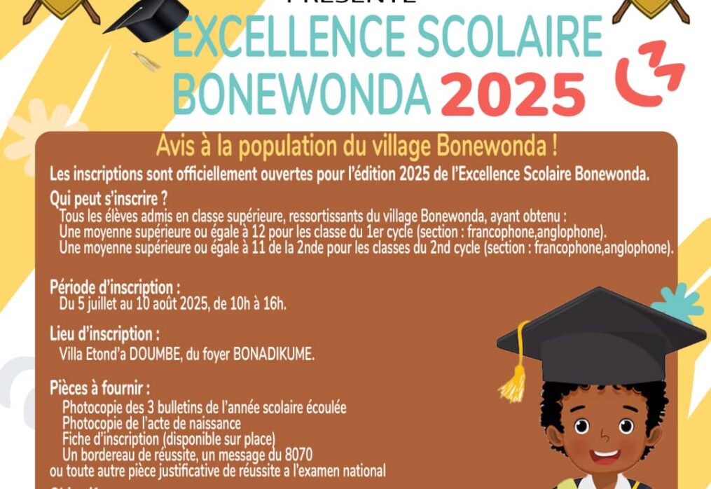 🎓 Bonewonda 2025 célèbre l’excellence scolaire : les inscriptions sont ouvertes !